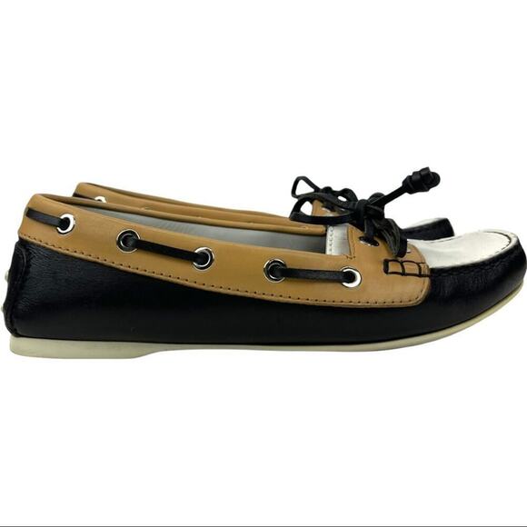 TOD'S Color block Leather Lace & Bow Driving Shoes Topsiders Moccasins Size 36 - Picture 16 of 16